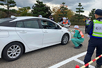 滋賀原発の原子力防災・避難訓練の様子